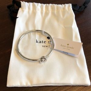 Kate Spade silver plated knot bracelet